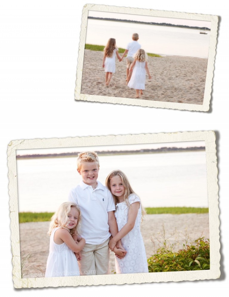 portrait of cousins on the beach