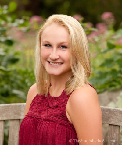 Senior girl in garden