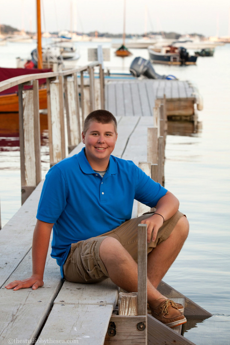Senior-boy-on-dock