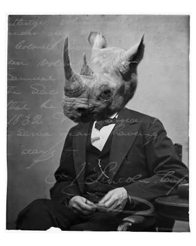 Abe Lincoln with Rhino for head