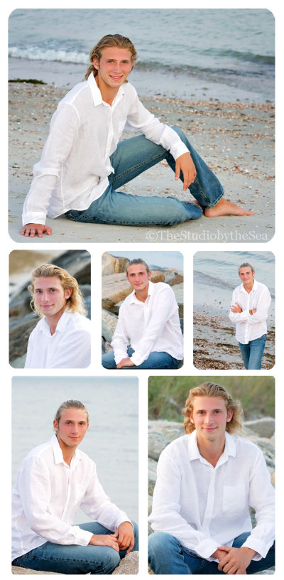 Senior Boy beach portrait Cape Cod